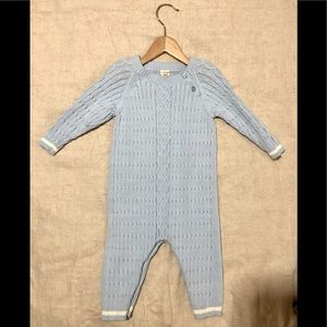 Baby Boy Sweater one piece/  baby blue/  3-6 mo